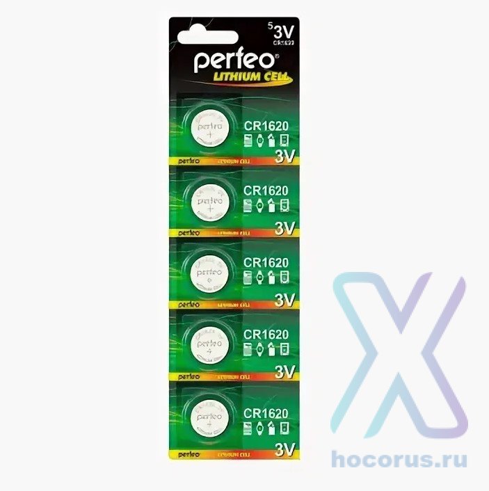 Элемент питания Perfeo CR1620 BL/5 оптом