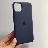 Silicone Case iPhone 11 Pro Max темно-синий Накладка силиконовая под оригинал "с логотипом" 00-00044658 (МСК)