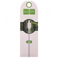 Кабель USB - microUSB HOCO X20 3м силиконовый White
