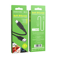 Кабель USB - microUSB BOROFONE BX42 1 m силиконовый Black (мятая упаковка)