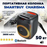 Портативная колонка  Smartbuy CHARISMA 50Вт Bluetooth, MP3, FM-радио