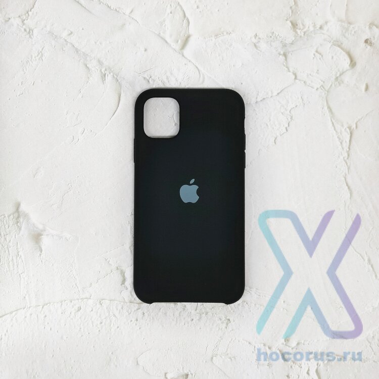 Silicone Case iPhone 11 Pro Max черный Накладка силиконовая под оригинал "с логотипом" 00-00044666 (МСК) оптом