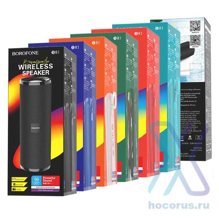 Портативная колонка  BOROFONE BR1 Bluetooth Blue оптом