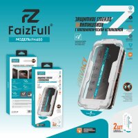 (МСК) Защитное стекло iPhone 14Pro max/15Plus/16Plus FaizFull FH400 (комплект 2шт) (С рамкой антишпион) (закаленное, Олеофобное покрытие) R54289